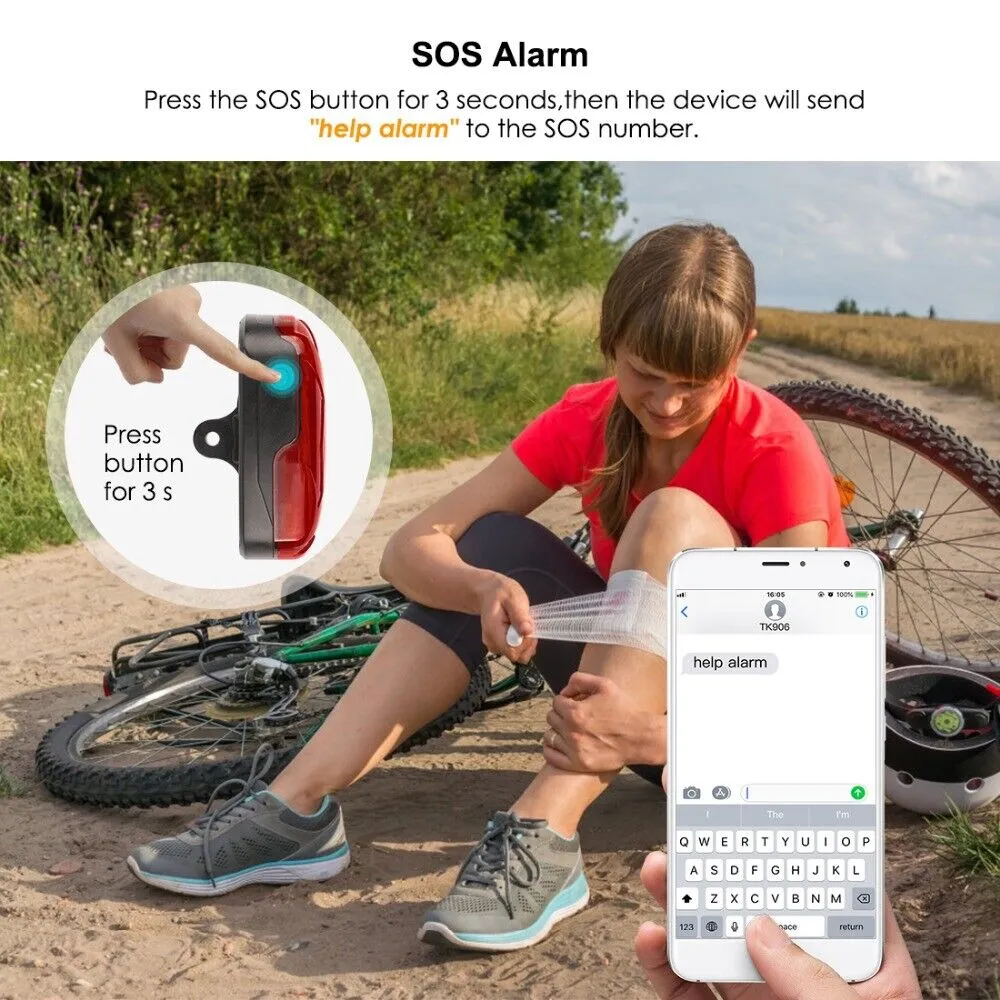 Winnes TK906 GPS tracker bicicletă cu stop LED 4G