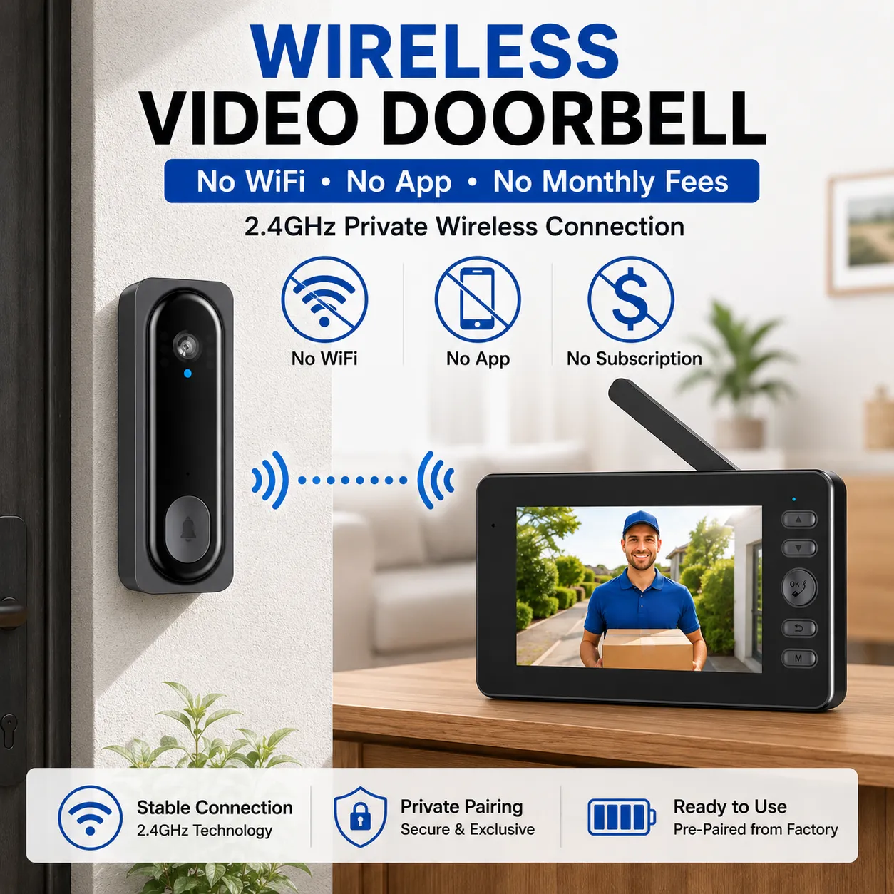 Winnes 26A08012 sonerie video cu ecran 4,5 inch