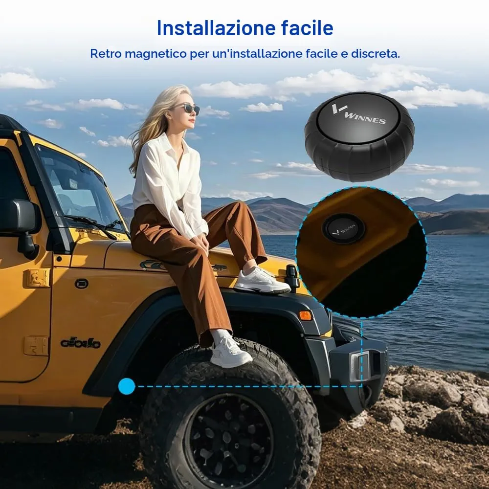 Winnes Mini tracker GPS 4G negru pentru câini