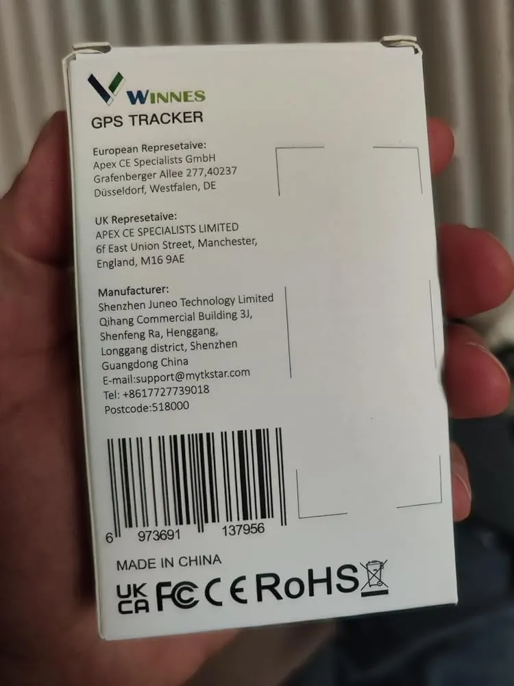 Winnes Mini tracker GPS 4G negru pentru câini