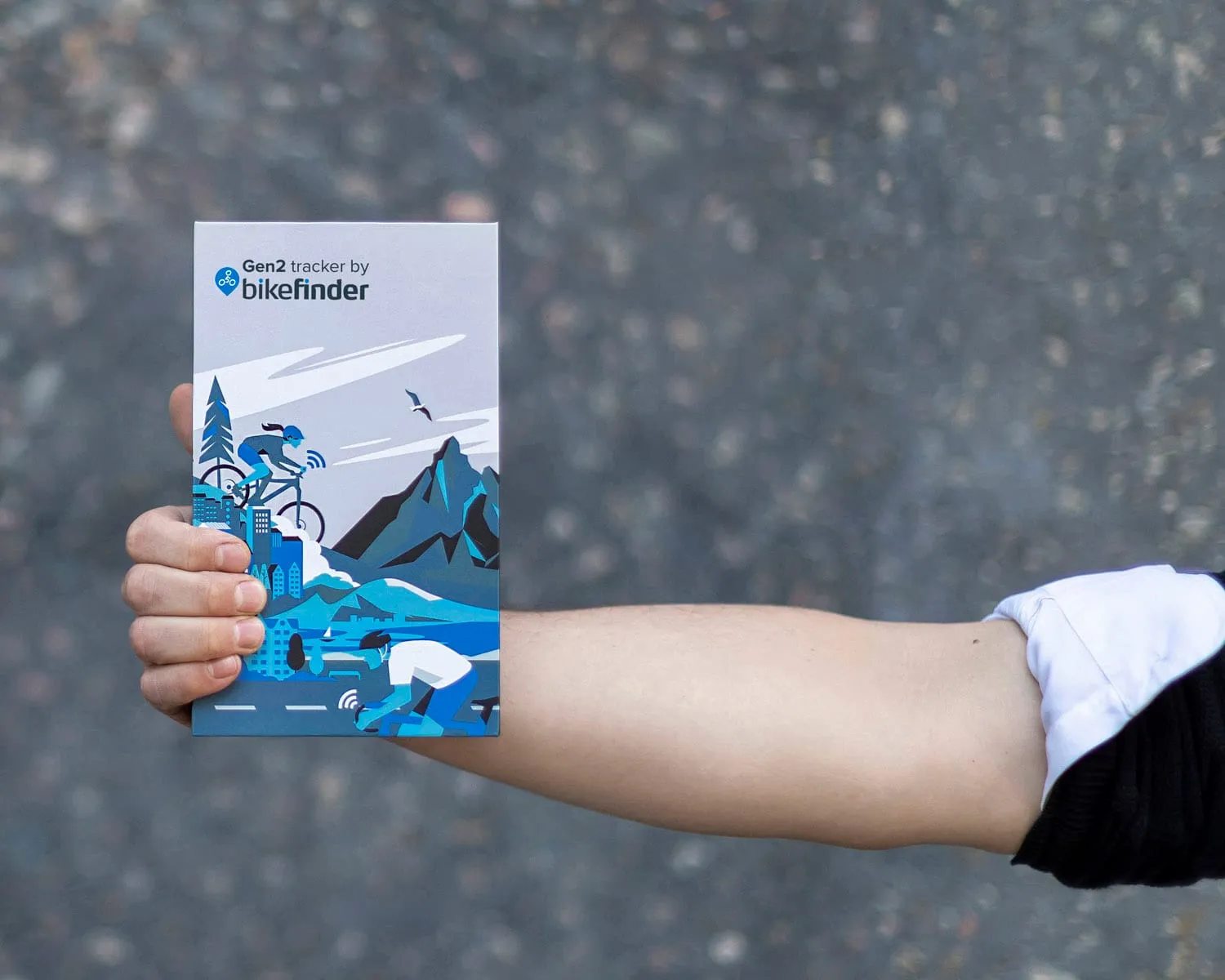BikeFinder G2 tracker GPS bicicletă montaj în ghidon