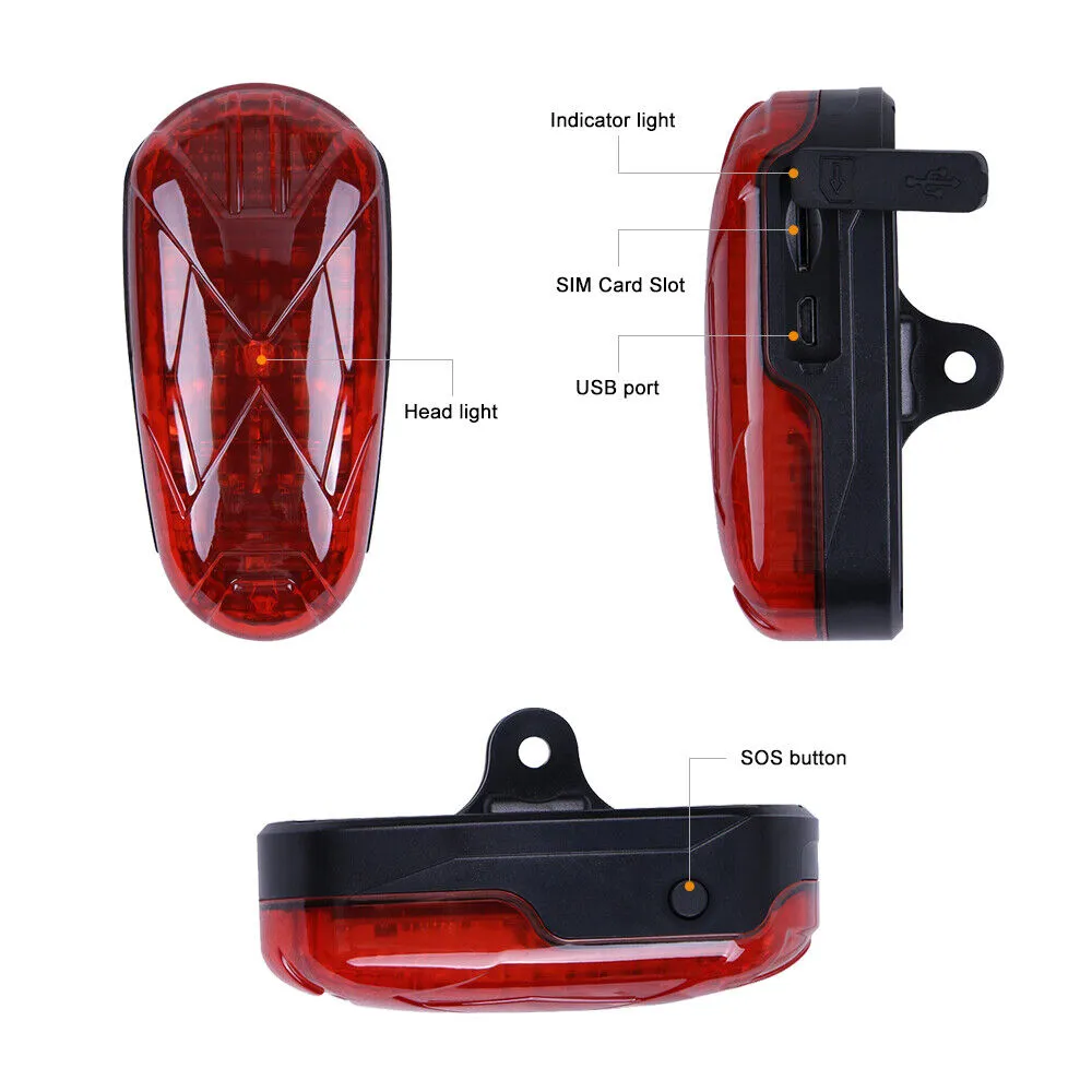 Winnes TK906 GPS tracker bicicletă cu stop LED 4G