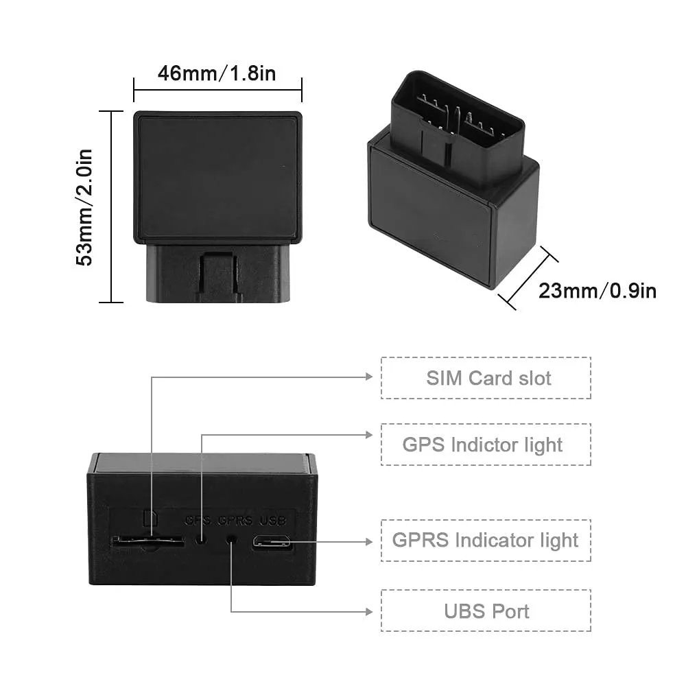 Winnes TK816 OBD GPS tracker auto 4G Plug & Play