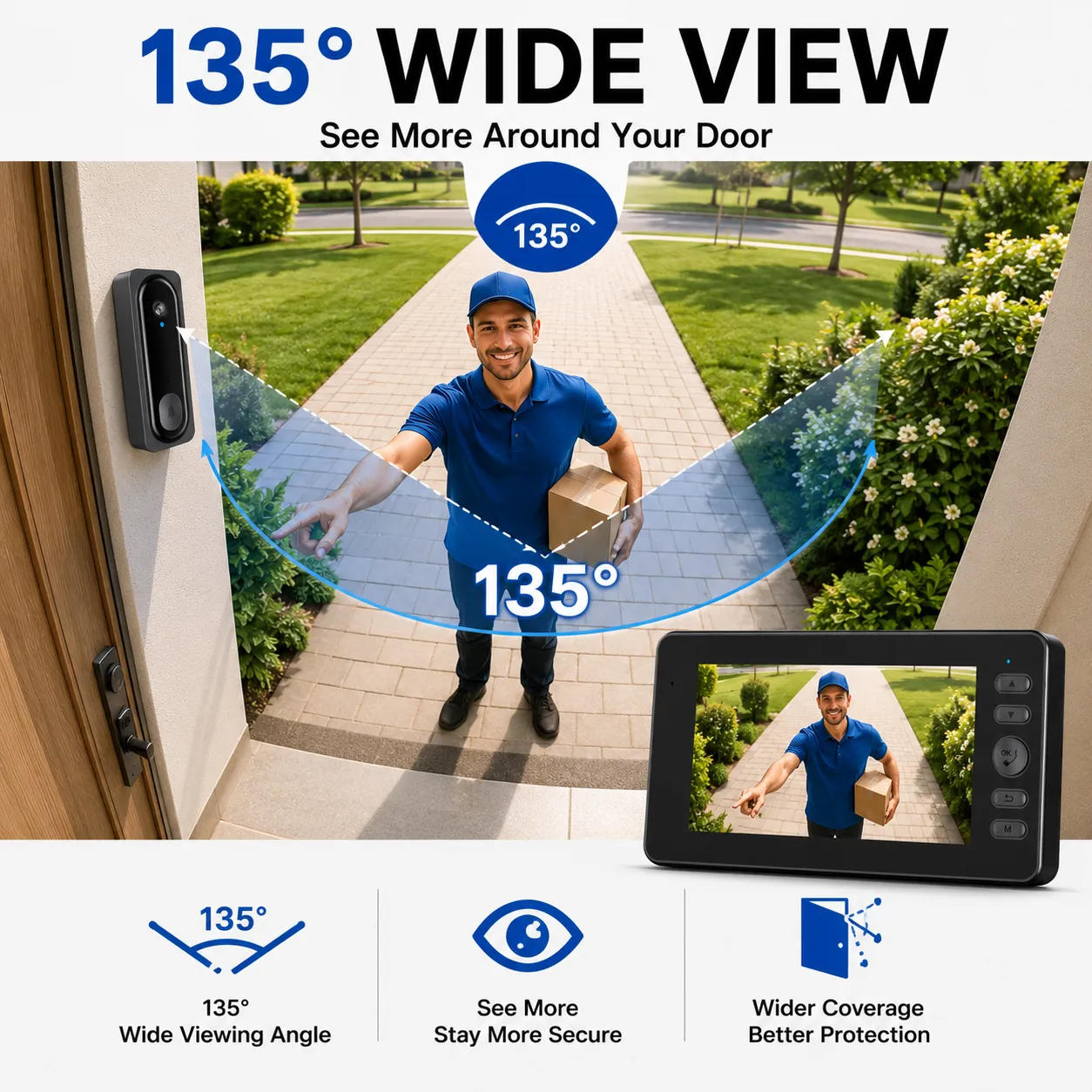 Winnes 26A08012 sonerie video cu ecran 4,5 inch