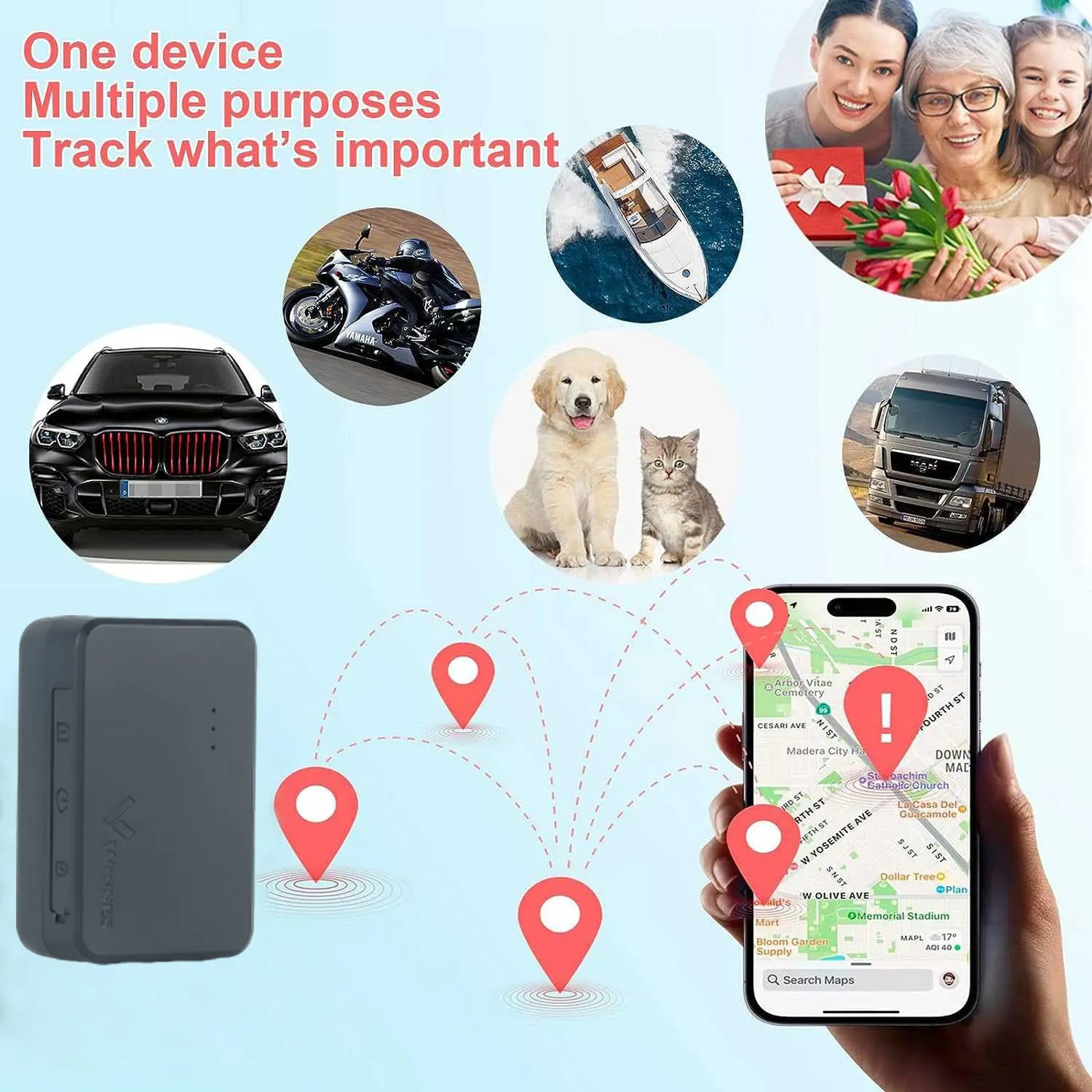 Winnes TK903 tracker GPS magnetic 4G 1500mAh