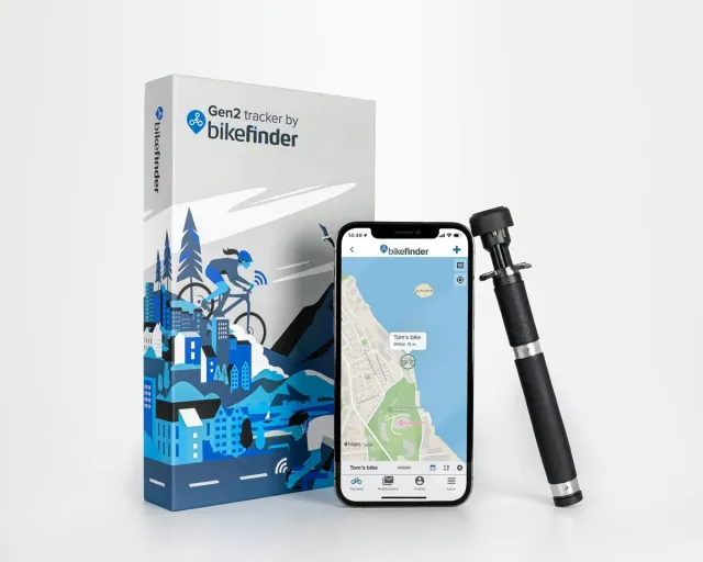 BikeFinder G2 tracker GPS bicicletă montaj în ghidon