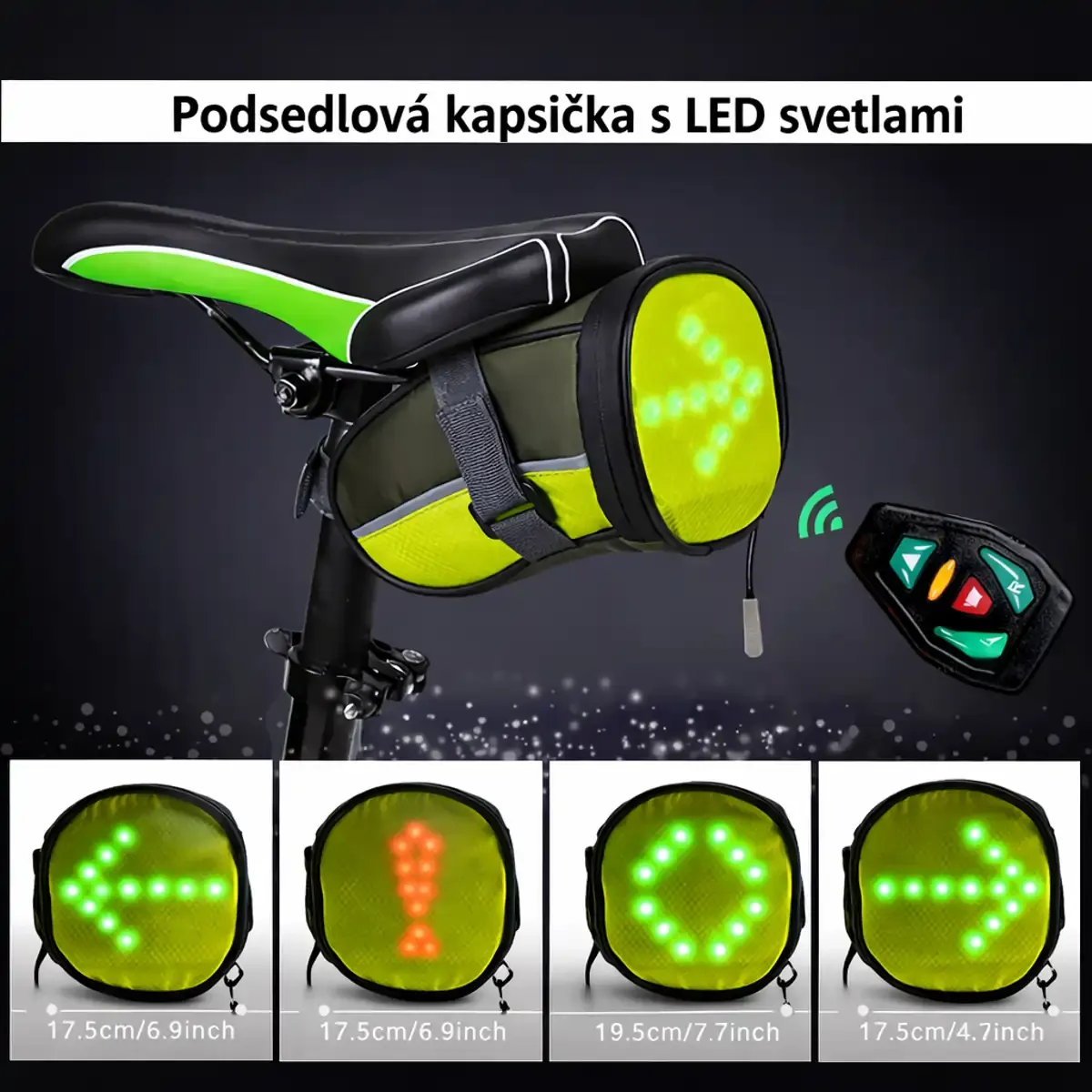 Bikeangel geantă de șa cu modul LED