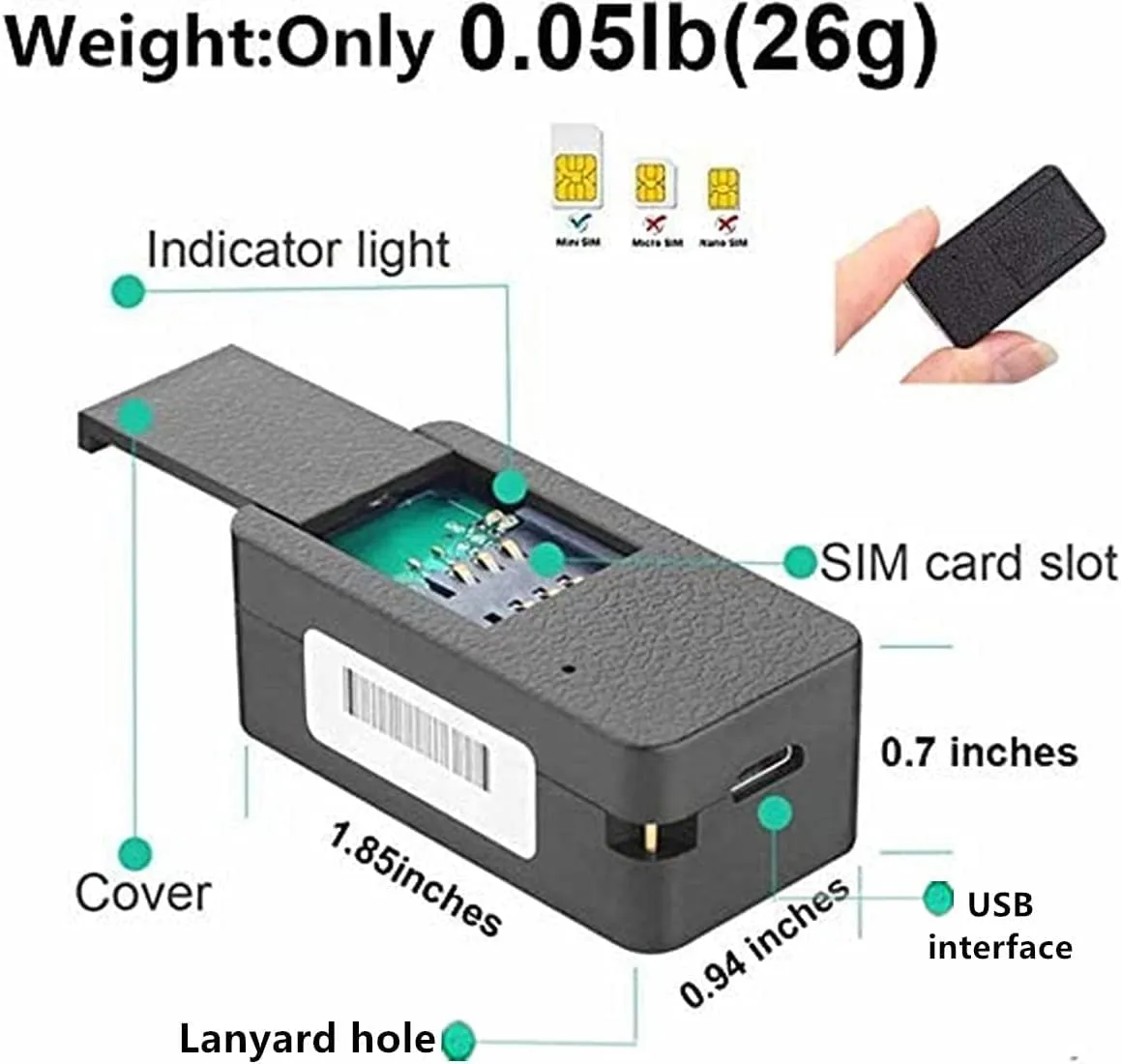 Winnes TK901 Micro GPS tracker personal