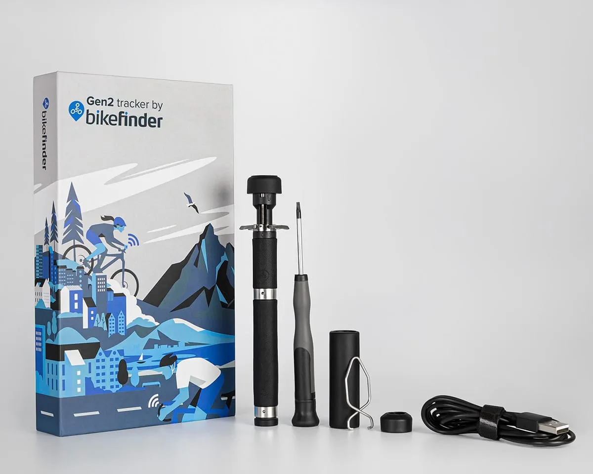 BikeFinder G2 tracker GPS bicicletă montaj în ghidon